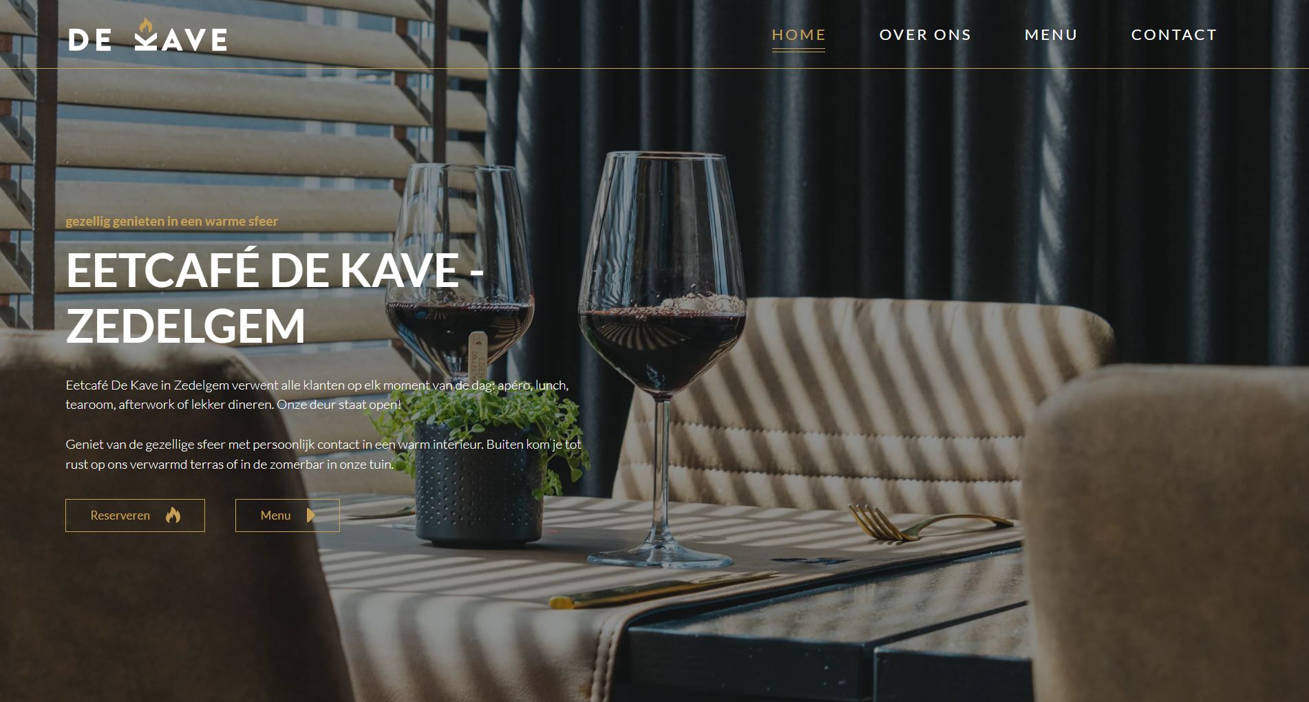 webdesign en development De Kave Zedelgem - by wcreate