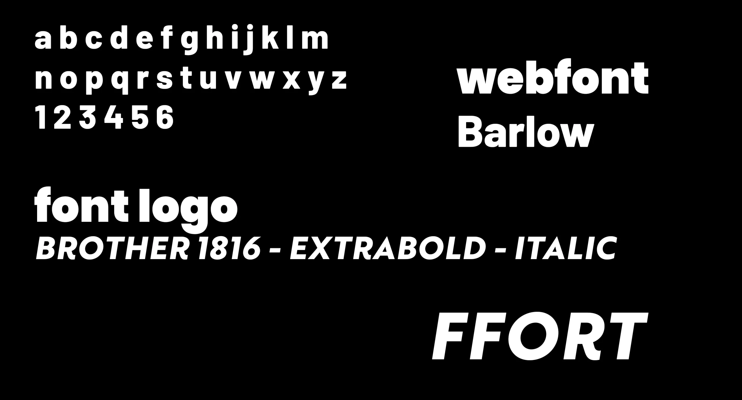 Full Branding - gekozen lettertype ffort